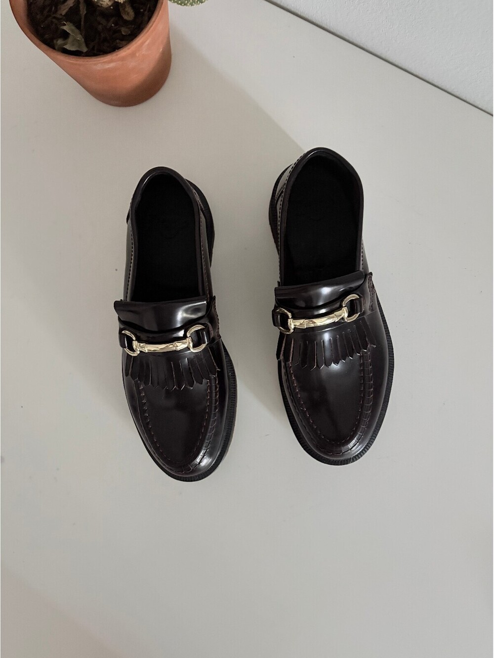 NEW Dr. Martens Loafers Adrian Snaffle Smooth Leather Kiltie Cherry Red M: 7 W:8 - Picture 3 of 7